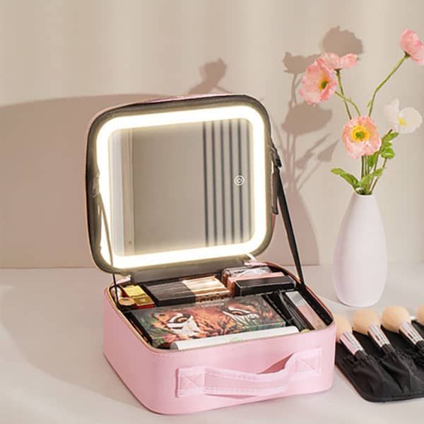 کیف میکاپ چراغ دار مسافرتی